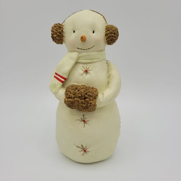 Hallmark Burrton Coldwell Windfield Quilted Snowwoman with Earmuffs & Muff - Picture 1 of 10